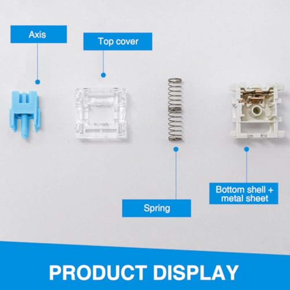 Keyboard Gaming Blue Switch - 108 Peças de Switches Mecânicos Táteis