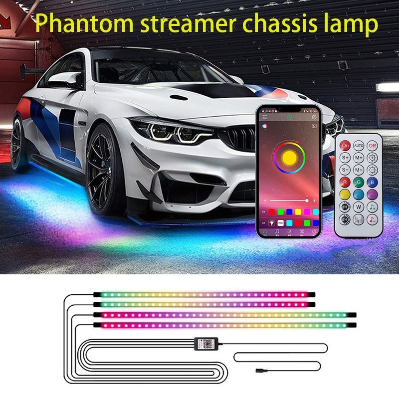 Rgb Underglow Strip - 4 em 1 carro flexível underglow