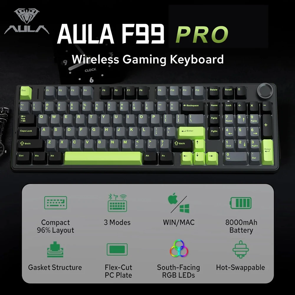 Teclado mecânico para jogos AU - Gaming Keyboard Hot Swappable avaliação e preço