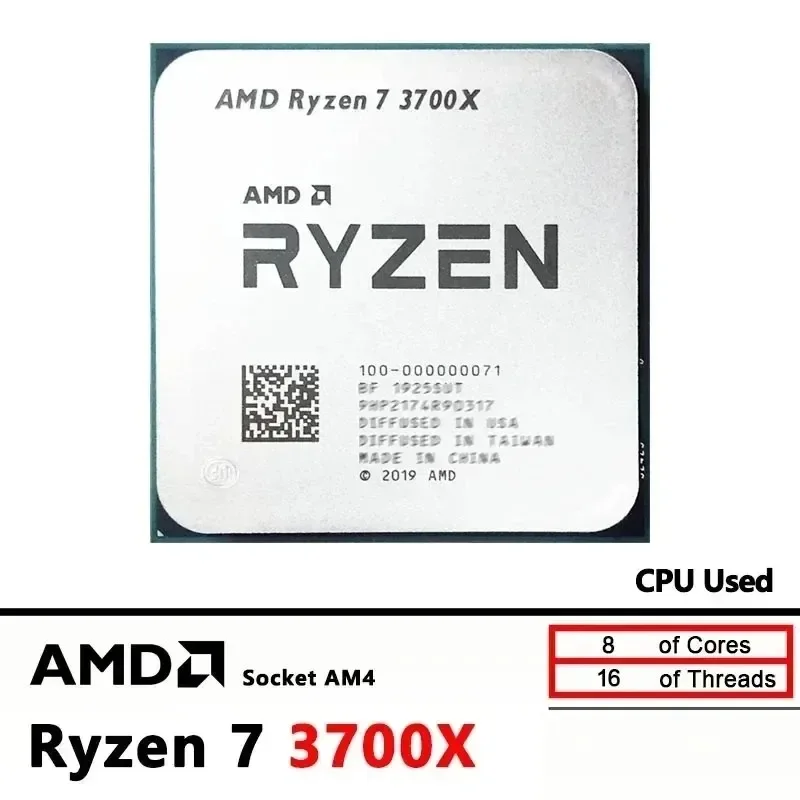 Processador AMD Ryzen 7 3700X  - Amd Cpu Ryzen 7 avaliação e preço