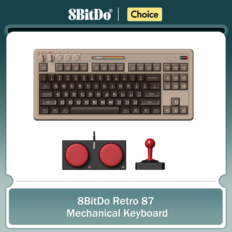 Teclado mecânico retrô 8BitDo, - Gaming Keyboard Hot Swappable avaliação e preço