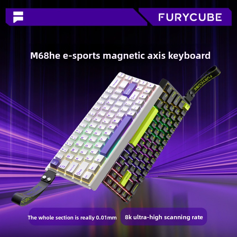 Teclado Gamer FURYCUBE M68HE c - Gaming Keyboard Hall Effect Switches avaliação e preço