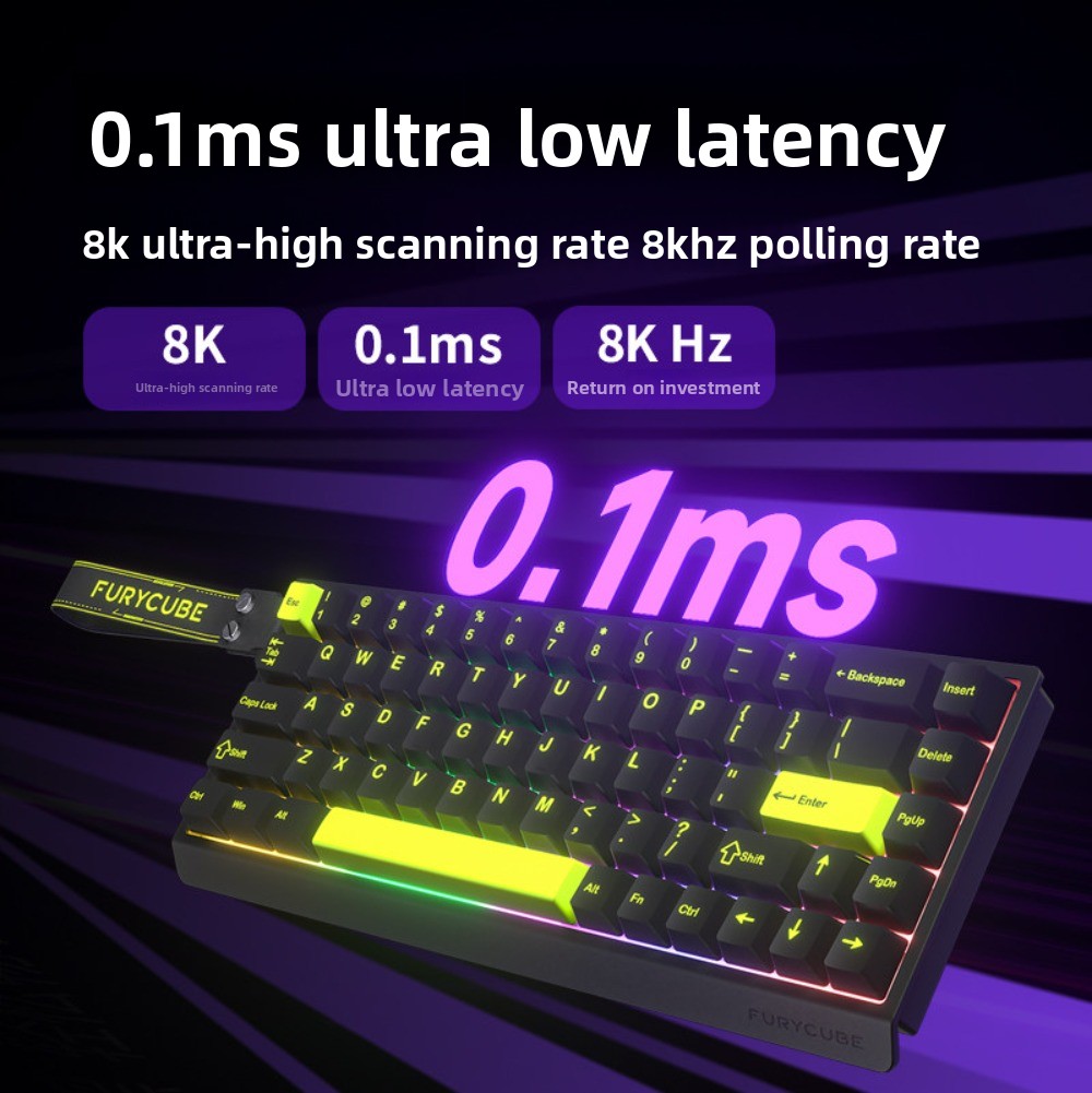 Teclado Gamer FURYCUBE M68HE c - Gaming Keyboard Hall Effect Switches avaliação e preço