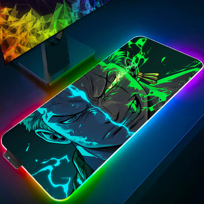 Uma peça zoro mouse pad rgb ac - Gaming Keyboard Theme avaliação e preço