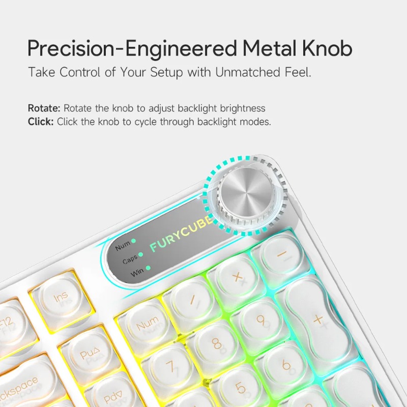 Teclado com Fio FURYCUBE IP98  - Gaming Keyboard Ip98 avaliação e preço