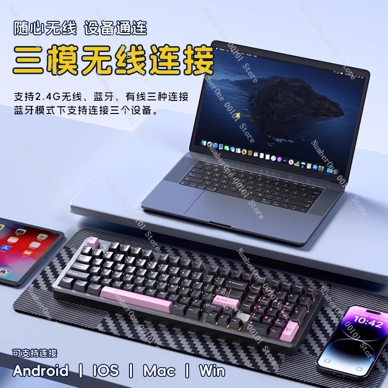 Teclado mecânico de liga de al - Gaming Keyboard Bluetooth avaliação e preço